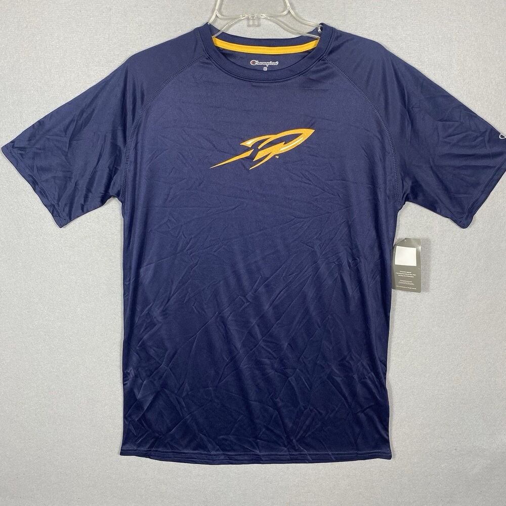University Toledo Rockets Tshirt Champion Blue UT Ohio Tee Size Medium NWT